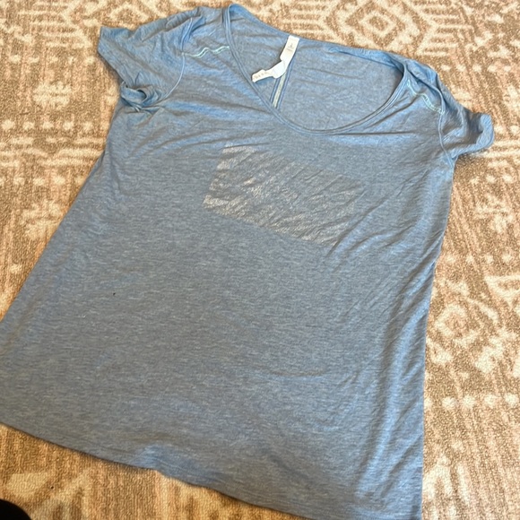Lululemon blue silver Devoted to the Moment short sleeve t-shirt ladies size 8 - Picture 2 of 7